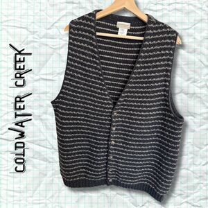 {Coldwater Creek} COTTON BLEND Striped Knit Vest